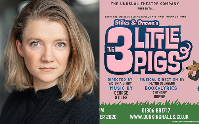 1. Lizzie Wofford joins the cast of Stiles and Drewe’s The 3 Little Pigs at Dorking Halls.